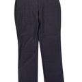 Calvin Klein Women's Black/Purple Plaid Pull On Dress Pants - 12