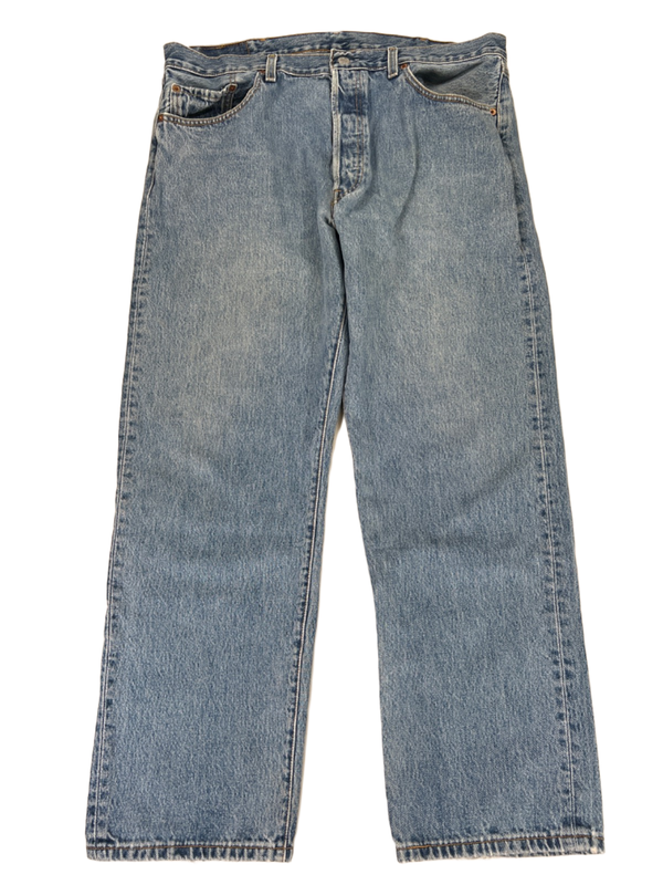 Levi's Men's Light Wash 501 Original Fit Button Fly Denim Jeans - 38x30