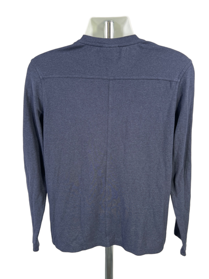Marc Anthony Men's Blue Long Sleeve Henley Shirt - M image 2
