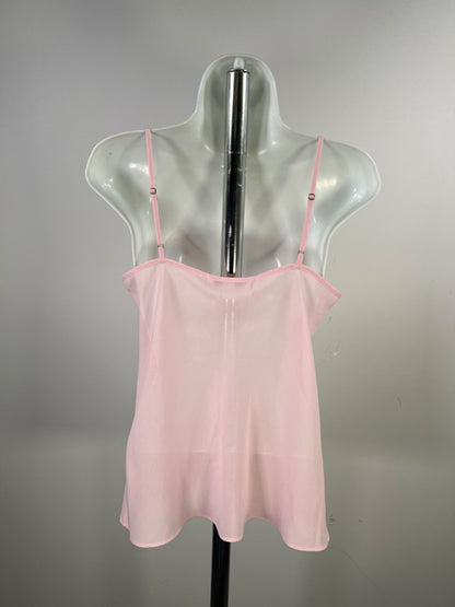Banana Republic Women's Pink Semi-Sheer Cami Tank Top - S image 2