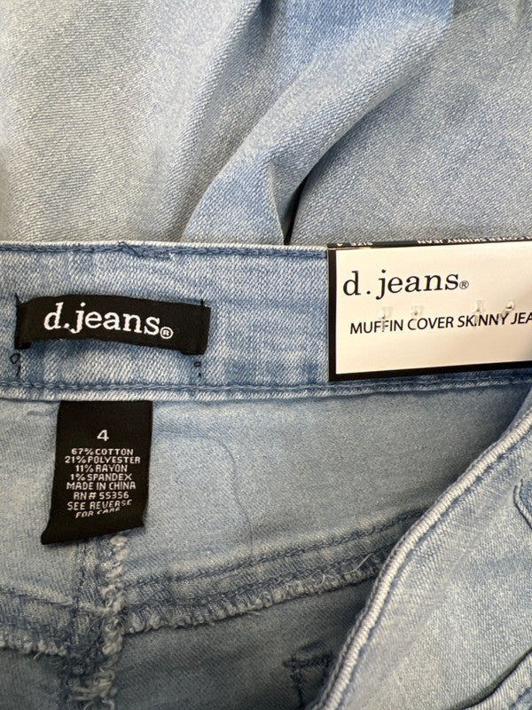 D Jeans Women's Light Wash Muffin Cover Skinny Jeans - 4 image 3