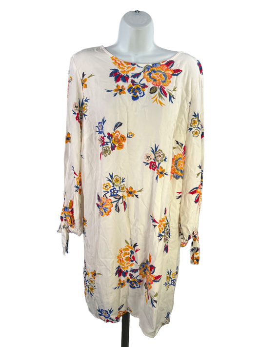 Old Navy Women's Multicolor Floral Long Tie Sleeve Mini Shift Dress - L