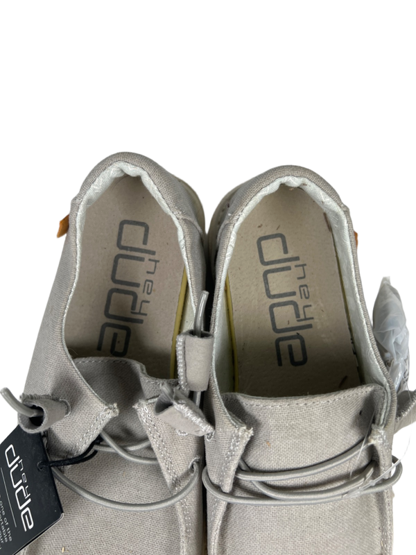 Hey Dude Women's Gray Canvas Wendy Slip On Shoes - 7 image 3