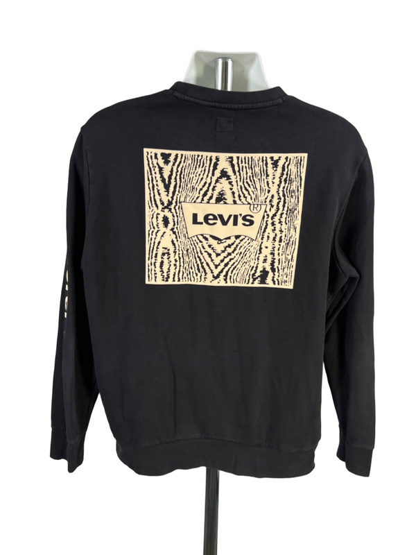 Levi's Men's Black Graphic Long Sleeve Crewneck Sweatshirt - L image 2