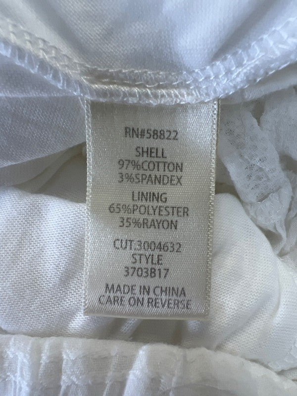 Max Studio Women's White Textured Pull On Lined Midi Skirt - XL image 4