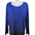 Chico's Women's Blue/Black Long Sleeve Shirt - 1/US M