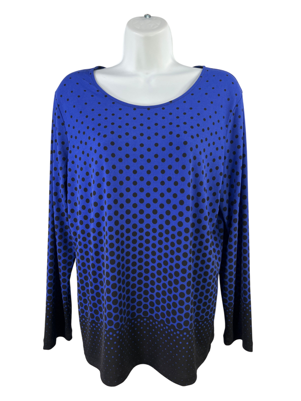 Chico's Women's Blue/Black Long Sleeve Shirt - 1/US M