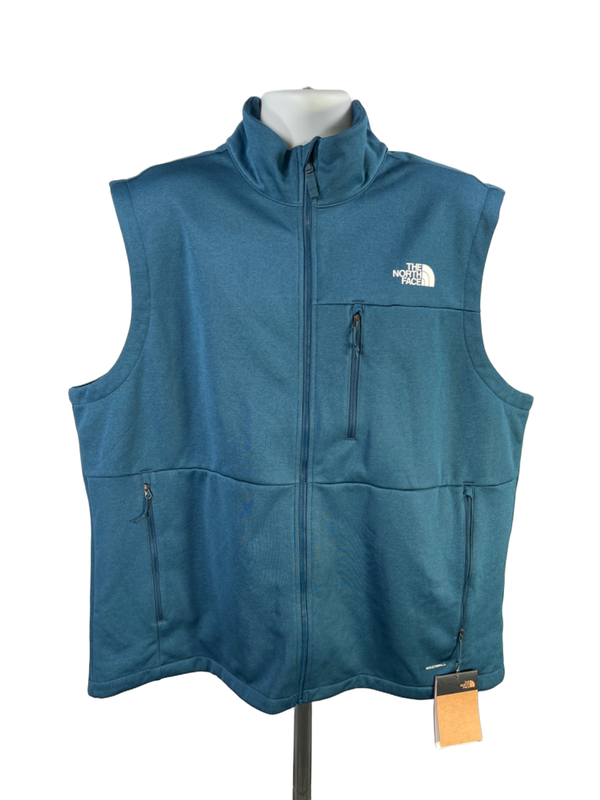 The North Face Men’s Blue Sleeveless Full Zip Apex Windwall Vest - XXL