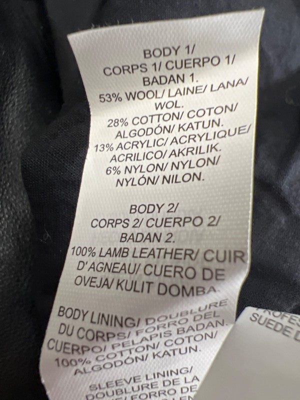 Lucky Brand Women's Black Faux Leather Accent Moto Jacket - S image 4