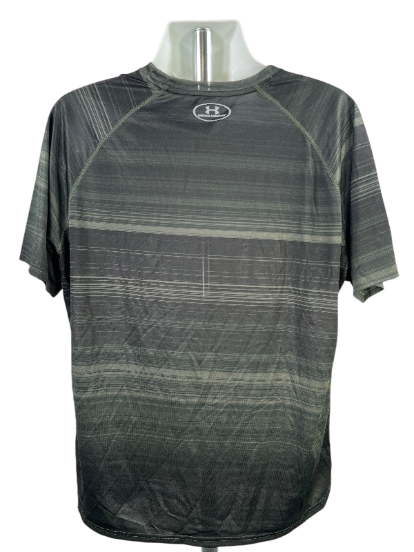 Under Armour Men's Black/Green Tech Printed Athletic T-Shirt - XL image 2