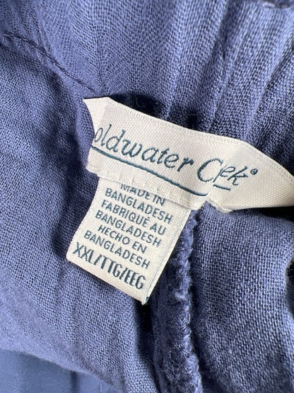 Coldwater Creek Women's Blue Gauze Relaxed Fit Pull On Pants - XXL image 3