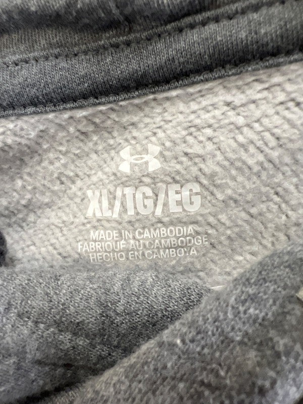 Under Armour Men's Gray Rival Fleece Logo Pullover Sweatshirt - XL image 3