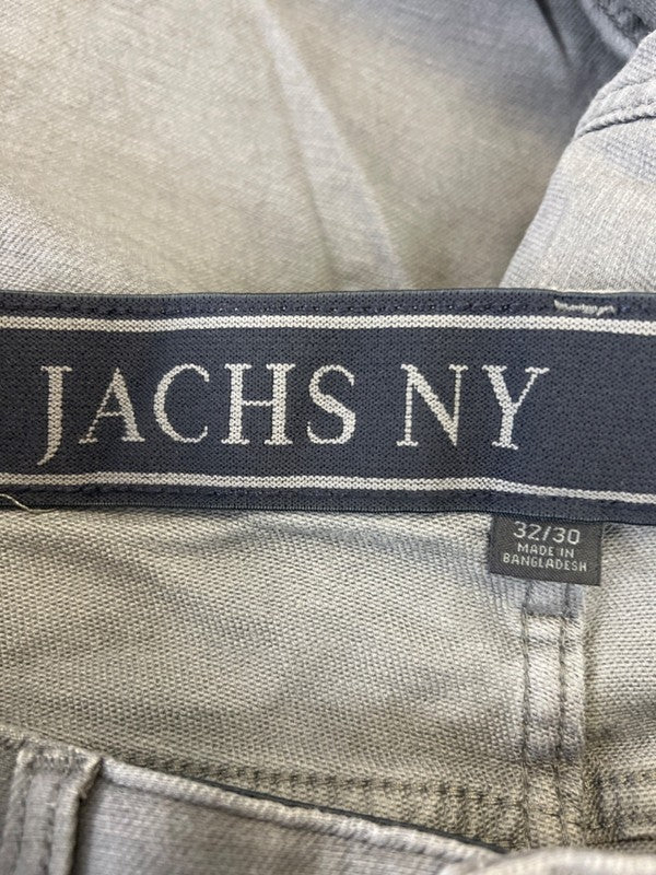 Jachs New York Men's Gray Twill Stretch Straight Fit Pants - 32x30 image 3