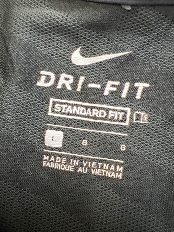 Nike Men's Dark Gray Dri-Fit Standard Short Sleeve Athletic Polo Shirt - L image 3