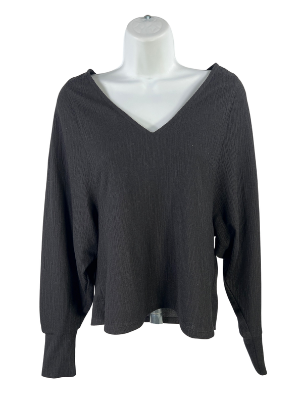 Banana Republic Women's Black Long Sleeve V-Neck Blouse- S