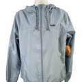 Vans Women's Blue Kastle Checkered Sleeve Windbreaker Jacket - S