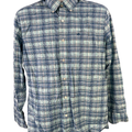 Southern Tide Men's Blue Plaid Intercostal Button Up Shirt - M