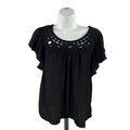 Max Studio Women's Black Flutter Sleeve Tank Top - S