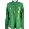 Nike Women's Green Michigan State University Long Sleeve Quarter Zip Jacket - XL