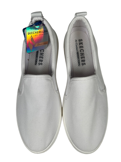 Skechers Women's White Street Poppy Everyday Daisy Slip On Sneakers - 8.5 image 3
