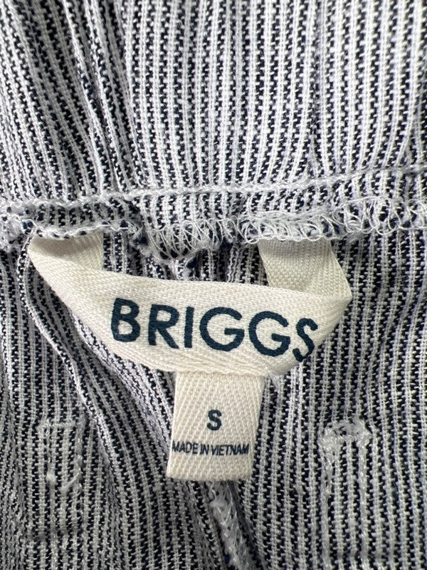 Briggs Women's Blue/White Striped Stretch Waist Pull On Shorts - S image 3