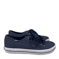 Keds Women's Navy Blue/White Canvas Kickstart Lace Up Sneakers - 6.5