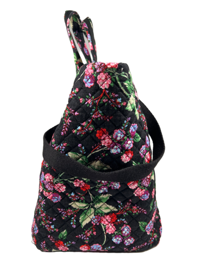 Vera Bradley Women's Black/Pink Winter Berry Change It Up Tote Bag Purse image 4