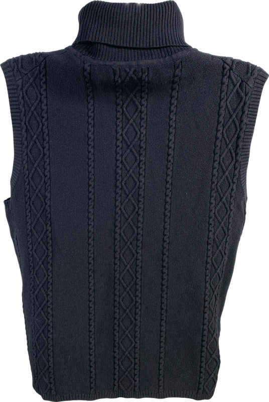 Grace Dane Lewis Women’s Black Cable Knit Sleeveless Sweater - Petite L image 2