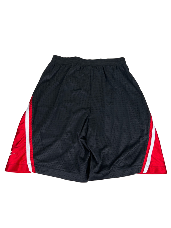 Nike Men's Black/Red Mesh Athletic Basketball Shorts - L image 2