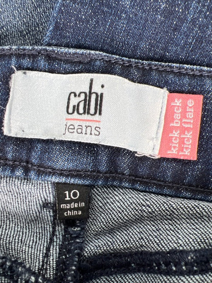Cabi Women's Dark Wash Kick Back Flare Denim Jeans - 10 image 3