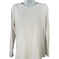 Pure J.Jill Women's White Long Sleeve Shirttail Shirt - S