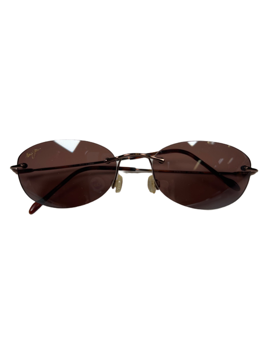 Maui Jim Unisex Brown MJ Sport Rimless Polarized Sunglasses