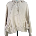 Nike Women's Beige Pheonix Fleece Oversized Pullover Hoodie Sweatshirt - M