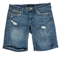 White House Black Market Women's Light Wash Distressed Girlfriend Shorts - 0