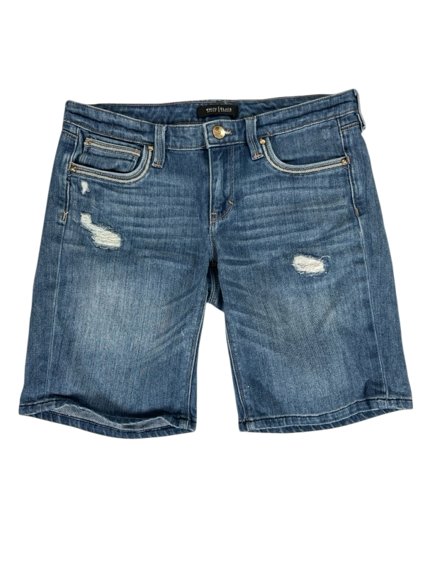 White House Black Market Women's Light Wash Distressed Girlfriend Shorts - 0