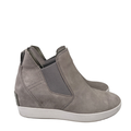 Sorel Women's Gray Leather Out N About II Slip On Wedge Ankle Booties - 9