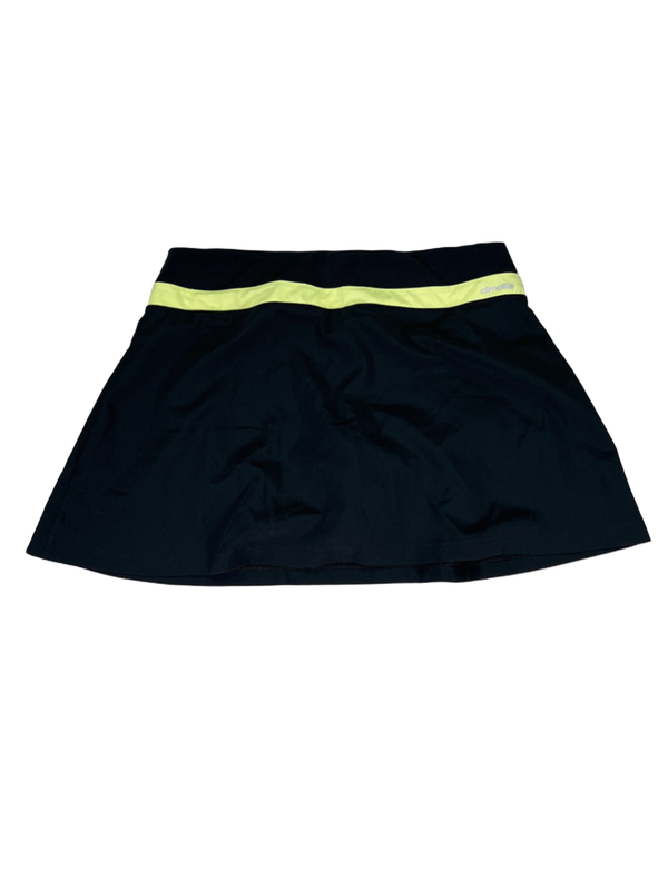 adidas Women's Black/Yellow Mesh Lined Pull On Athletic Skort - S image 2