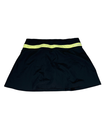 adidas Women's Black/Yellow Mesh Lined Pull On Athletic Skort - S image 2