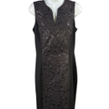 White House Black Market Women''s Black Sleeveless Sheath Dress - 8