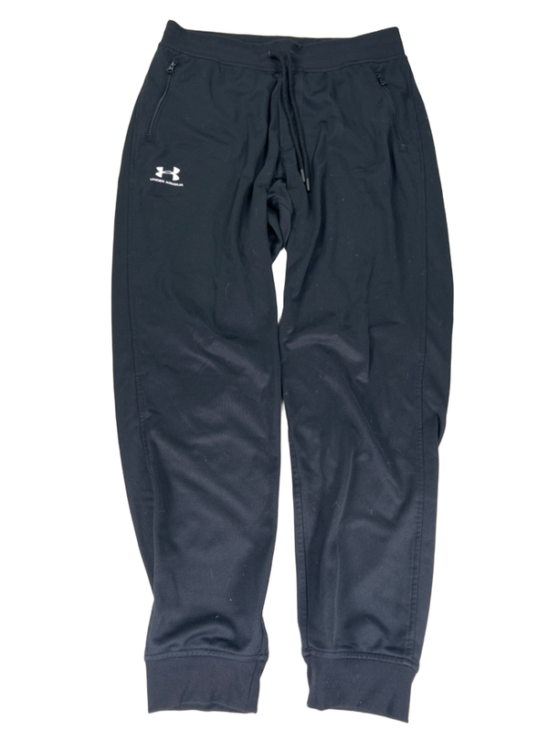 Under Armour Men's Black Loose Tapered Zipper Pocket Sweatpants - L