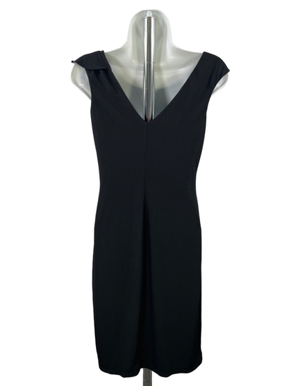 White House Black Market Women's Black Ruffle V Back Sleeveless Mini Dress - 2 image 2
