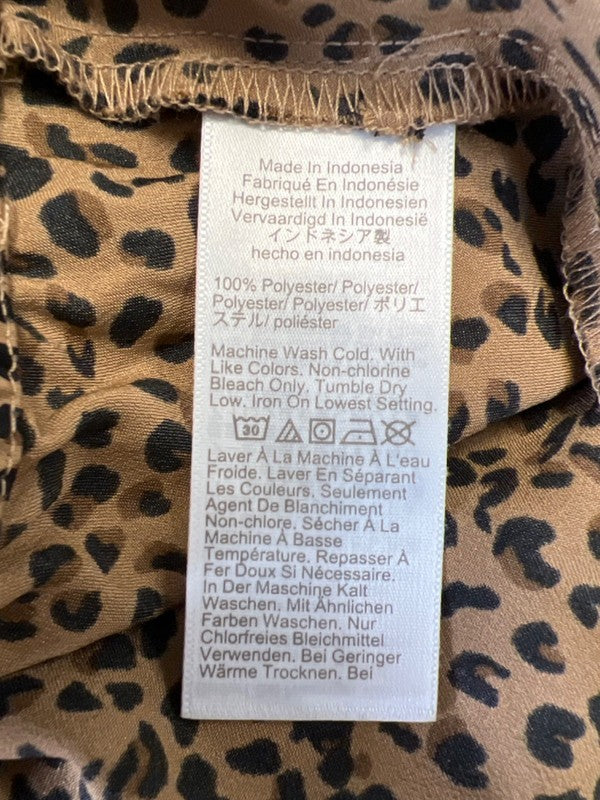 J.Crew Women's Brown Animal Print Bias Slip Pull On Skirt - L image 4