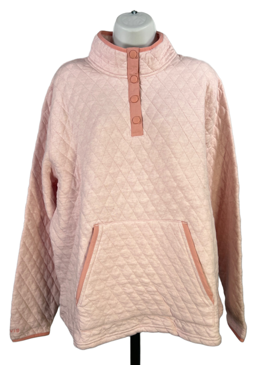 Orvis Women's Pink Quilted Long Sleeve Snap Button Outdoor Jacket - XL