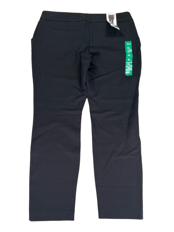 Dalia Women's Black Slim Straight Leg Pull On Stretch Pants - XL image 2