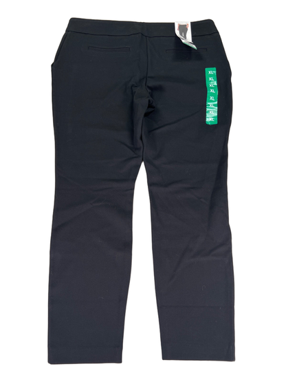 Dalia Women's Black Slim Straight Leg Pull On Stretch Pants - XL image 2