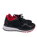 WHITIN Women's Black/Red Mesh Lace Up Athletic Sneakers - 39/US 9