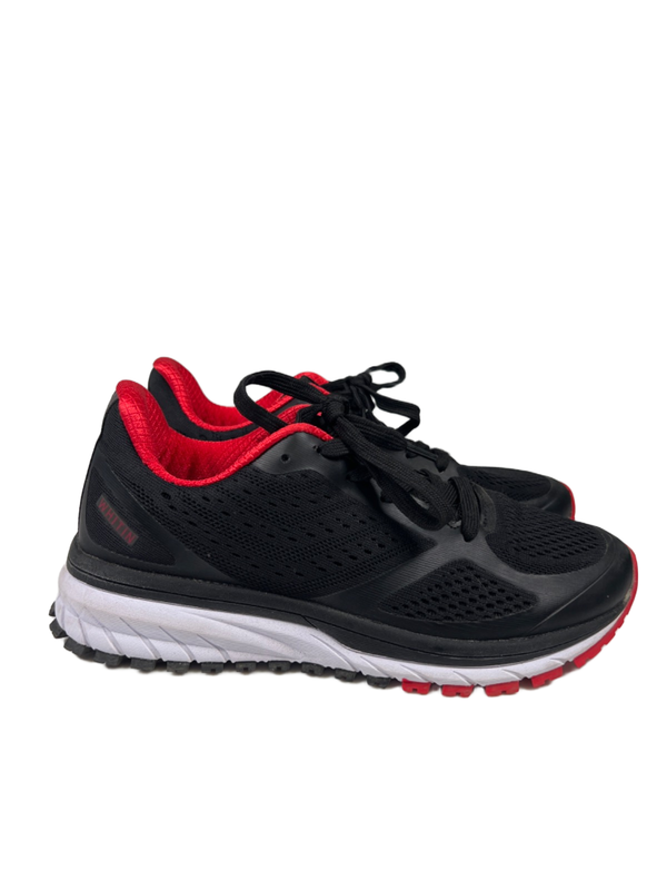 WHITIN Women's Black/Red Mesh Lace Up Athletic Sneakers - 39/US 9