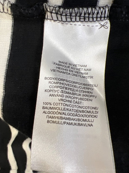 Lauren Ralph Lauren Women's Black/White Striped Short Sleeve Long T-Shirt - XL image 4