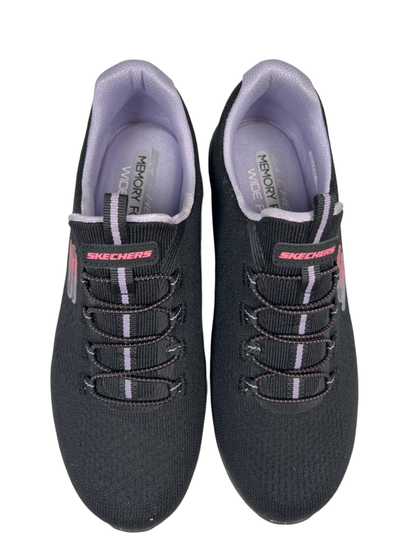 Skechers Women's Black/Purple Summits Radiant Flow Slip On Sneakers - 7.5 Wide image 3