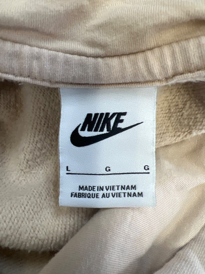 Nike Women's Beige Sportswear Club Fleece Lined Pullover Hoodie Sweatshirt - L image 3